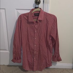 Versa Red & White Checkered Slim Fit dress shirt!